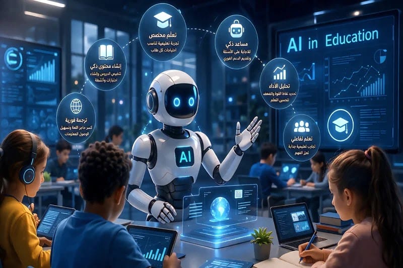 أفضل استخدامات تطبيقات الذكاء الاصطناعي في التعليم والتعلّم 1 تطبيقات الذكاء الاصطناعي في التعليم