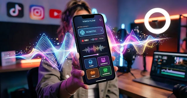 برنامج تغير الأصوات على الهاتف مع واجهة حديثة