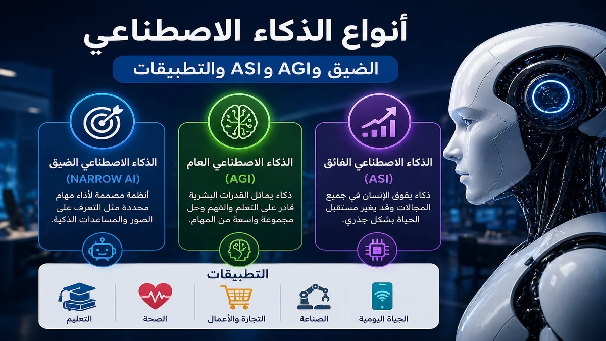 أنواع الذكاء الاصطناعي
