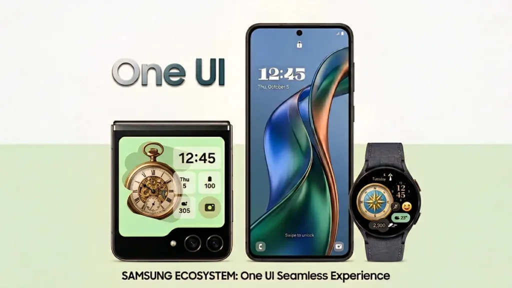 تصميم متوقع لواجهة One UI 8.5 يوضح شكل التحديث القادم من سامسونج وتحسينات النظام الجديدة.