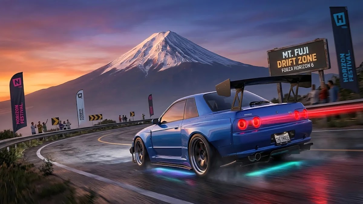 سيارة يابانية معدلة بالكامل كـ "حصان أسود" في مواجهة التحدي في لعبه Forza Horizon 6