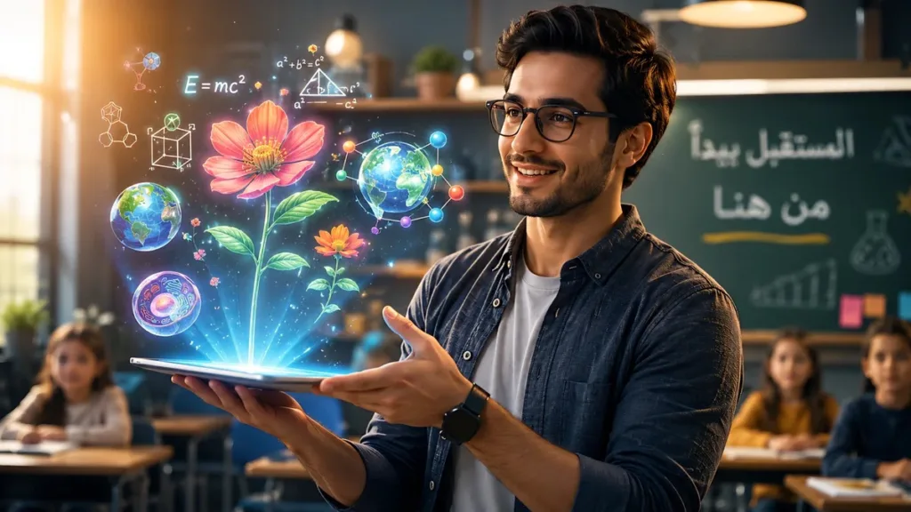 معلم يستخدم أداة MixBoard من جوجل لإنشاء بطاقات تعليمية ووسائل إيضاح تفاعلية بالذكاء الاصطناعي