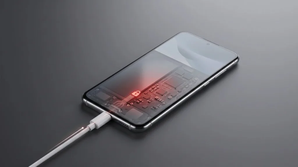 معالجات A12 وA13 داخل هيكل هاتف ذكي شفاف مع إبراز طبقة الأمان في مستوى BootROM وإشارة إلى ثغرة أمنية محتملة في نظام الإقلاع
