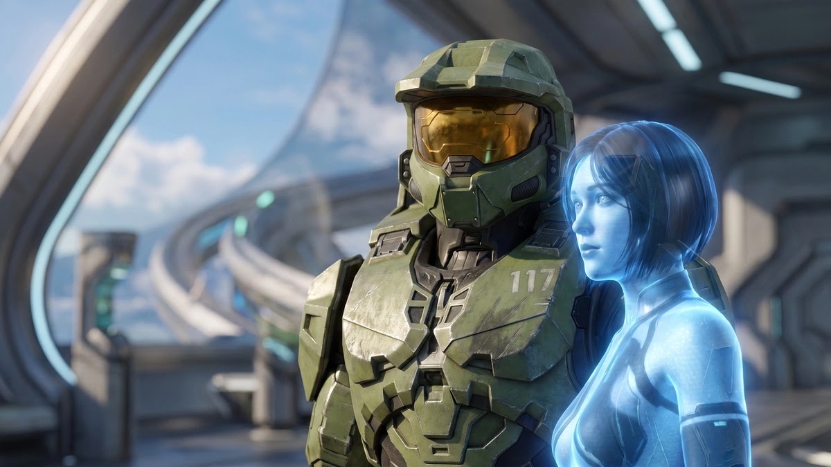 لقطة شاشة حية ونظيفة ومضاءة بنور الشمس الطبيعي الساطع كأنها مأخوذة من داخل لعبة هيلو Halo 2 لتعبر عن الكواليس الحصرية المكتشفة حديثاً