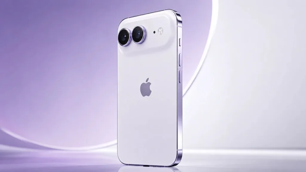 تصميم تخيلي لهاتف iPhone Air 2 يظهر الهيكل فائق النحافة والكاميرا الخلفية المزدوجة وفقًا لأحدث تسريبات آبل.