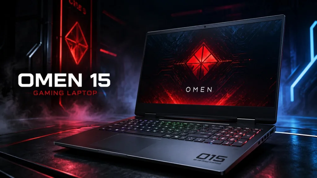 HP HyperX Omen 15 gaming laptop with Intel Core Ultra 9 290HX processor and 180Hz display