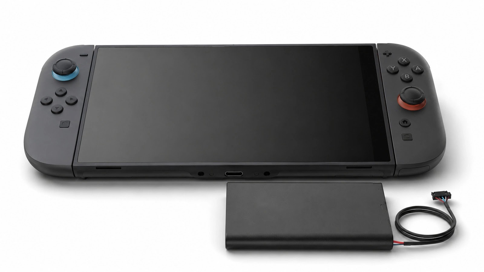 Nintendo Switch 2 with a removable battery shown outside the device in compliance with upcoming EU battery regulations