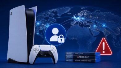 تحذير لمستخدمي PlayStation.. قد تواجه مشكلة في الوصول إلى ألعابك الرقمية عند تغيير بلد الإقامة 12 جهاز PlayStation 5 يرمز إلى الجدل حول قيود حسابات PlayStation والألعاب الرقمية عند تغيير بلد الإقامة