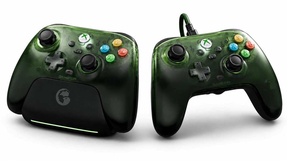 وحدتا التحكم GameSir T7 Pro Retro Green وT7 Pro W Retro Green المستوحاتان من تصميم Xbox الأصلي