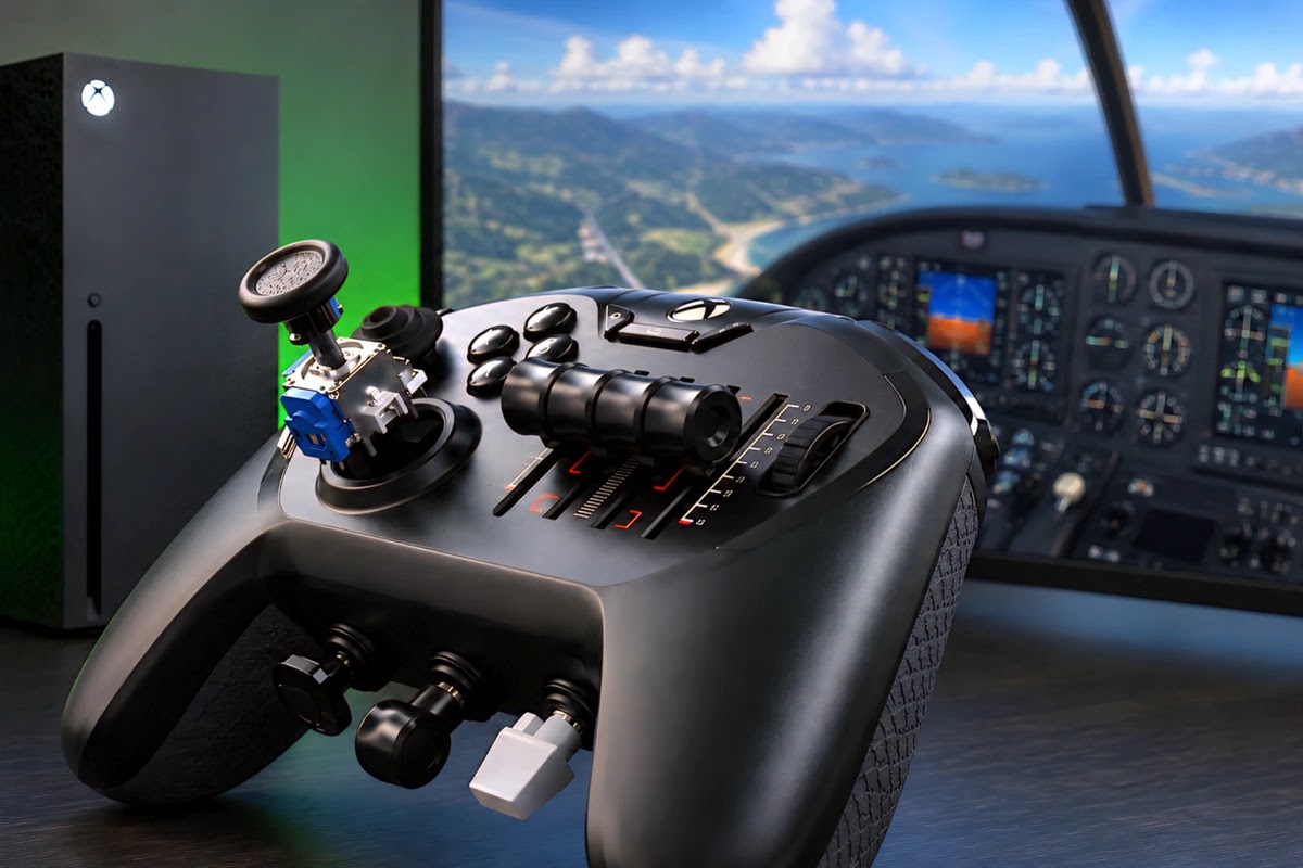 Honeycomb Echo Aviation Controller XPC لأجهزة Xbox وحدة Echo Aviation Controller XPC الجديدة المخصصة لأجهزة Xbox للعبة Microsoft Flight Simulator
