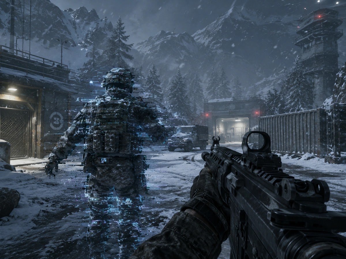 استغلال جديد في Call of Duty Black Ops على PS5 يؤدي إلى تعطيل بعض أطوار اللعب الجماعي مشهد داخل لعبة تصويب بأسلوب Call of Duty يظهر خللًا في أحد اللاعبين أثناء مباراة جماعية على PS5