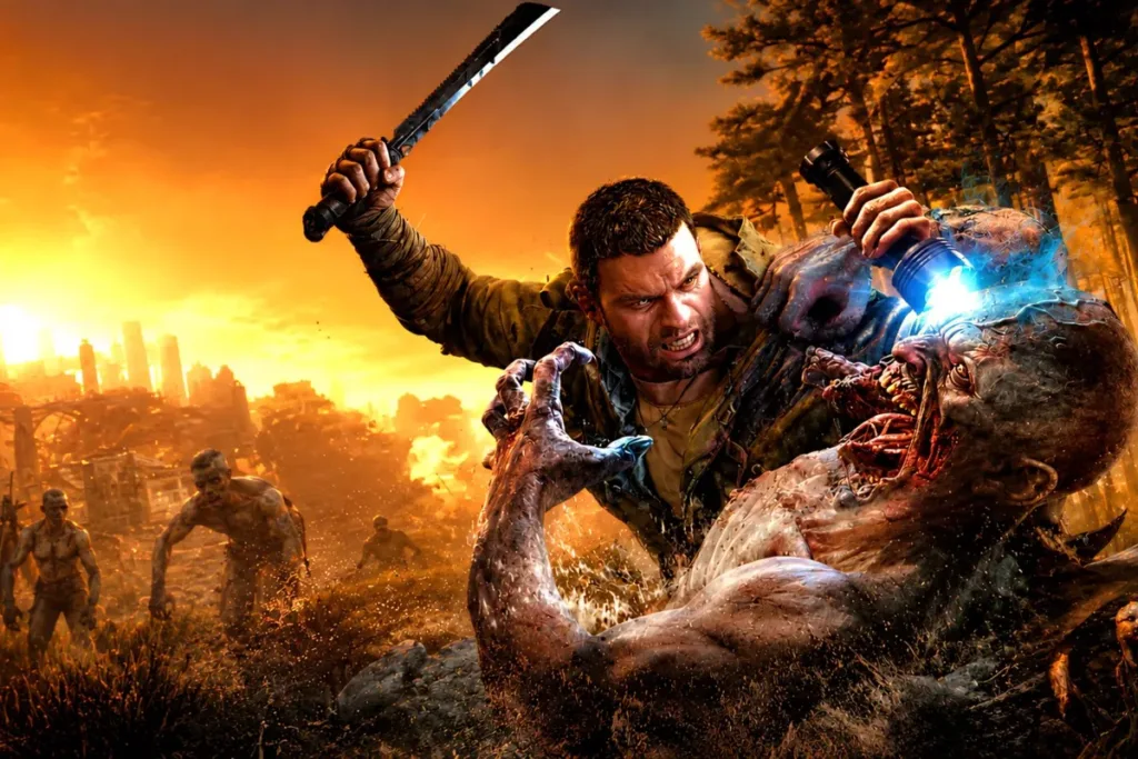 مشهد من لعبة Dying Light: The Beast يظهر مواجهة بين الناجي وأحد الزومبي في عالم اللعبة
