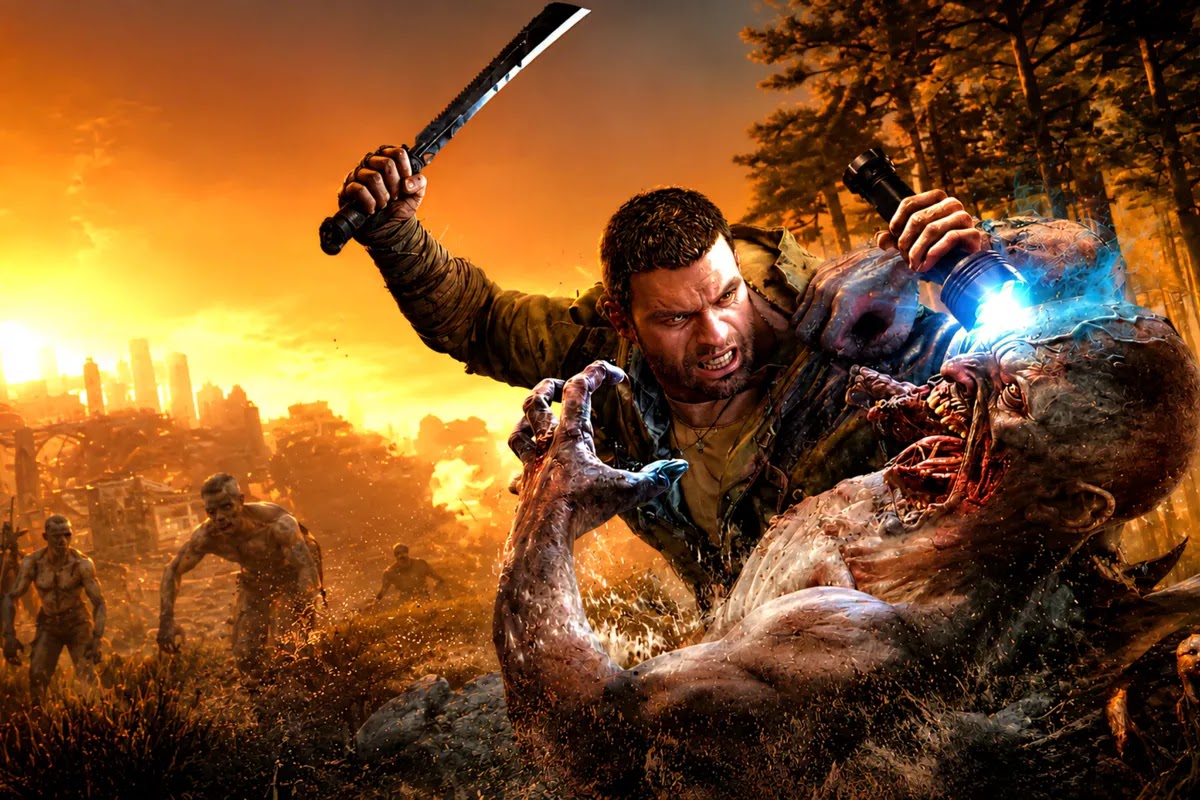 مشهد من لعبة Dying Light: The Beast يظهر مواجهة بين الناجي وأحد الزومبي في عالم اللعبة