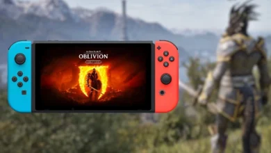 أداء Oblivion Remastered على Switch 2 يثير القلق قبل الإطلاق 7 Oblivion Remastered على Nintendo Switch 2 مع مشهد من اللعبة يُظهر أجواء عالم Cyrodiil